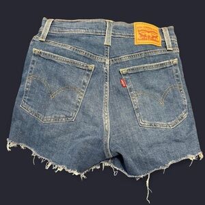 Levi's Women's Distressed High Rise Shorts